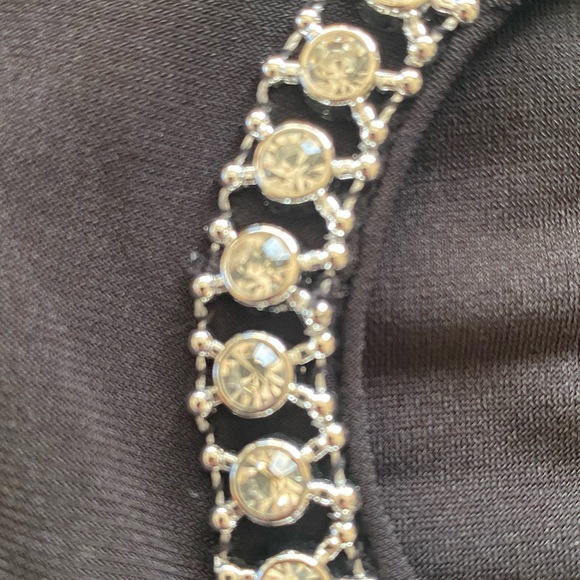 JBS 🖤BLACK🖤 EMBELLISHED COLD-SHOULDER COCKTAIL DRESS SIZE LARGE 🌟EUC🌟 - Picture 13 of 15